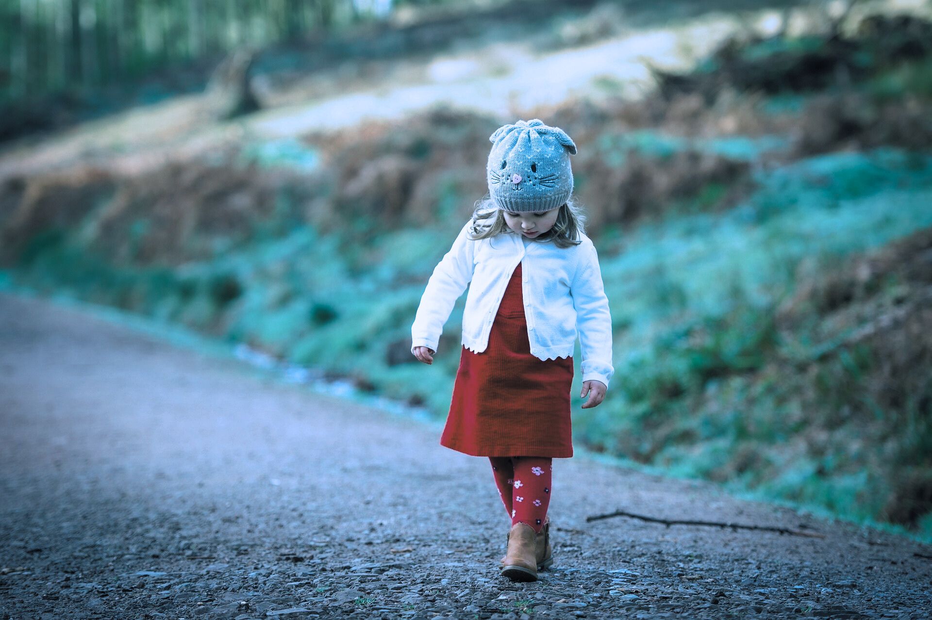 Girl on a walk.